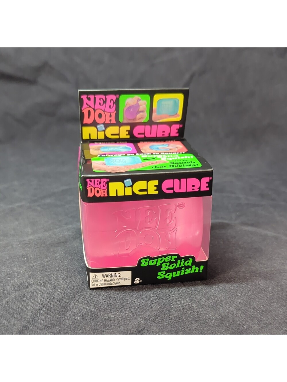 Authentic NeeDoh Nice Cube - Super Solid Squish! (Pink)- Brand New!